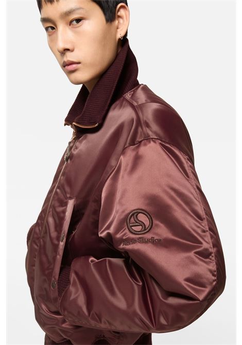 technical bomber jacket man burgundy ACNE STUDIOS | B90836479